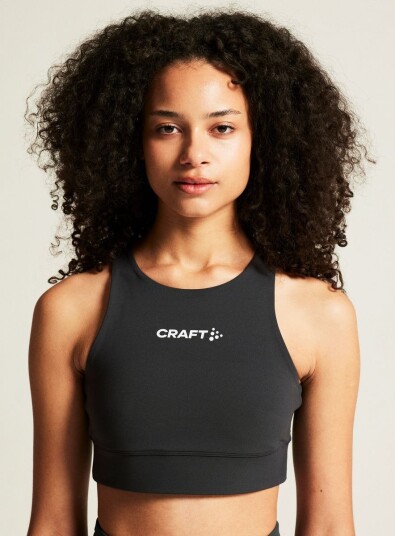 Sort treningstopp fra Craft   Rush 2.0 Crop Top (L)