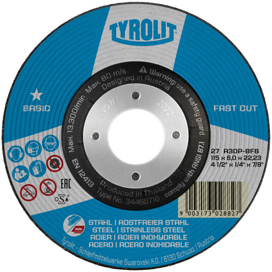 Skrubbskive Basic 27C ø115Ã6 A30P-BFB