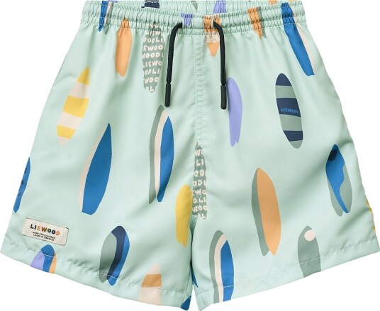 Liewood Badeshorts Duke Bretter/Light Peppermynte Liewood 3 år 98 Badetøy Grønn