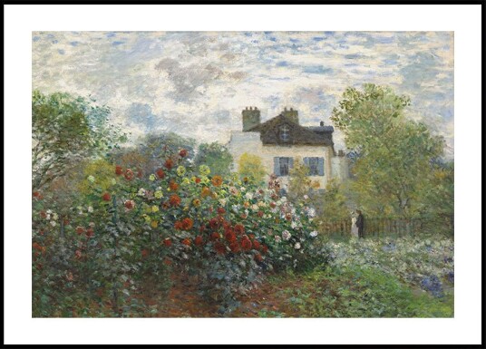 The Artist"s Garden in Argenteuil by Claude Monet Plakat Plakat / 30x40cm