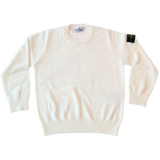 Stone Island Natural White Crew Neck 10 år Stone Island Natural White Crew Neck 10 år