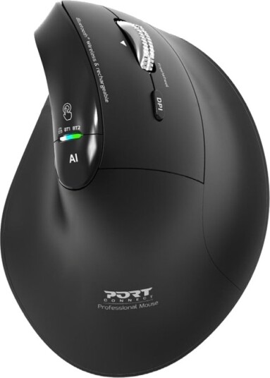 Port Mus Ergonomisk Optisk 6 Knapper Bluetooth Usb Svart Port Mus Ergonomisk Optisk 6 Knapper Bluetooth Usb Svart