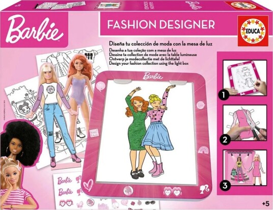 Educa Barbie Light Tablet Motedesigner, Barnetablett - 5+ År, Uten Batterier