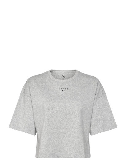 PUMA W Puma X Hyrox Cropped Lifestyle Tee Grey XXL PUMA W Puma X Hyrox Cropped Lifestyle Tee Grey XXL