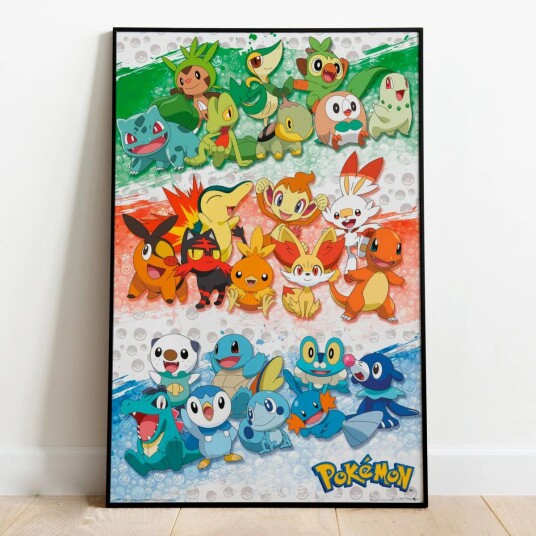 Pokemon Plakat First Partners - 91,5 x 61 cm