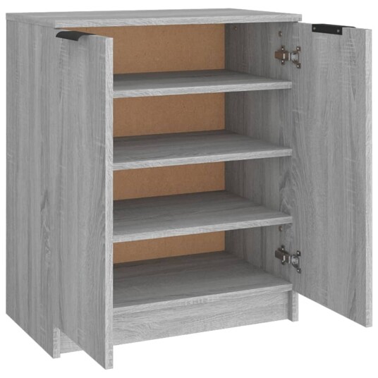 vidaXL Skohylle gr? sonoma 59x35x70 cm konstruert tre vidaXL Skohylle gr? sonoma 59x35x70 cm konstruert tre