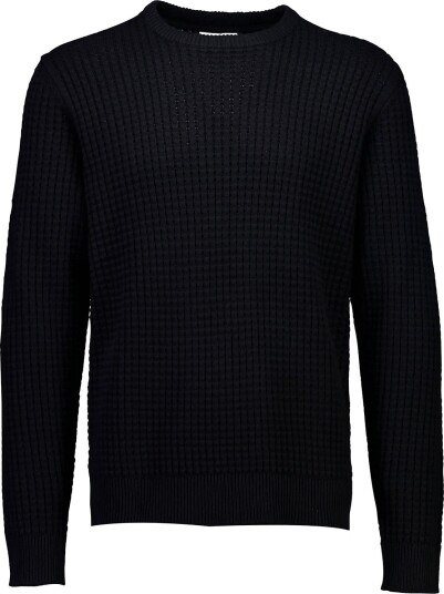 Lindbergh Structure O Neck Knit Black XXL