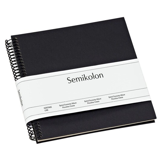 Semikolon Album Spiral Cream Black Piccolino