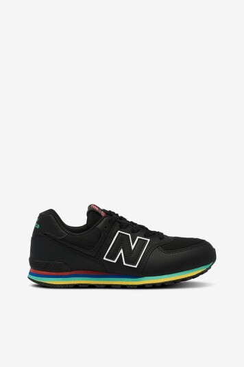 New Balance Joggesko 574 Kids Lace Svart
