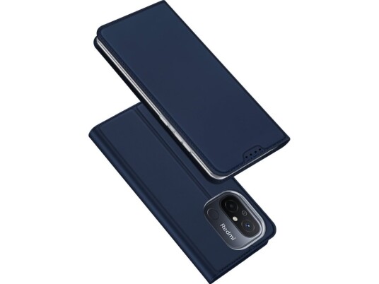 Dux Ducis Dux Ducis Skin Pro-Veske Til Xiaomi Redmi 11A/Poco C55/Redmi 12C Cover Flip Card Lommebokstativ Blå
