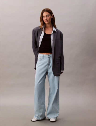 Calvin Klein Jeans The Wide Leg Linen Aaron Indigo - Blue - 28 x 32 Calvin Klein Jeans The Wide Leg Linen Aaron Indigo - Blue - 28 x 32