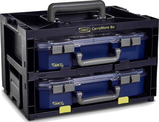 Raaco CarryMore Transportenhet med 2 stk CarryLite 80-enheter, Garasjeinnredning & oppbevaring