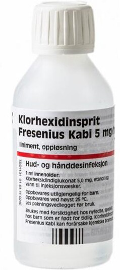 Klorhexidin Klorhexidinsprit, 125 ml. Klorhexidin Klorhexidinsprit, 125 ml.
