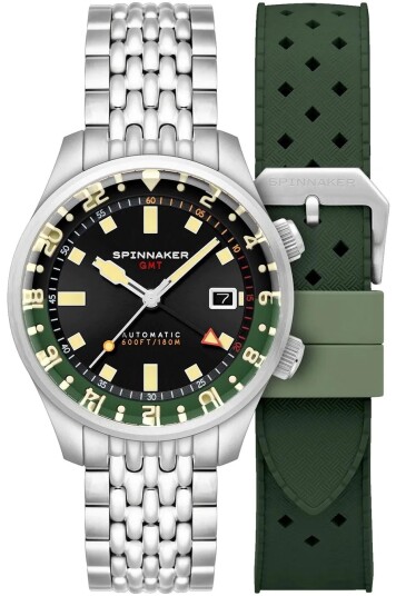 Spinnaker Herreklokke SP 5121 44 Bradner Sort/Stål Ø42 mm
