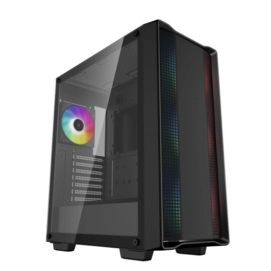 Deepcool CC560 ARGB V2 Midi Tower Kabinett med Herdet Glass - Svart Deepcool CC560 ARGB V2 Midi Tower Kabinett med Herdet Glass - Svart