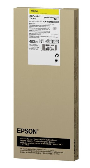 Epson T55p4 480 Ml Gul Original Boks Blekkpakke For Colorworks Cw-C8000 Epson T55p4 480 Ml Gul Original Boks Blekkpakke For Colorworks Cw-C8000