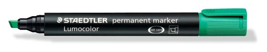 Staedtler Lumocolor permanent vinklet spiss Green