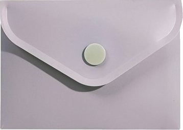 Biurfol A7 Konvoluttmappe Med Trykknapp I Pp Soft Touch Rosa