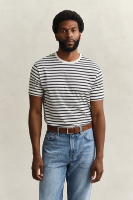 GANT Pima Stripe Ss Tshirt White XXXL GANT Pima Stripe Ss Tshirt White XXXL