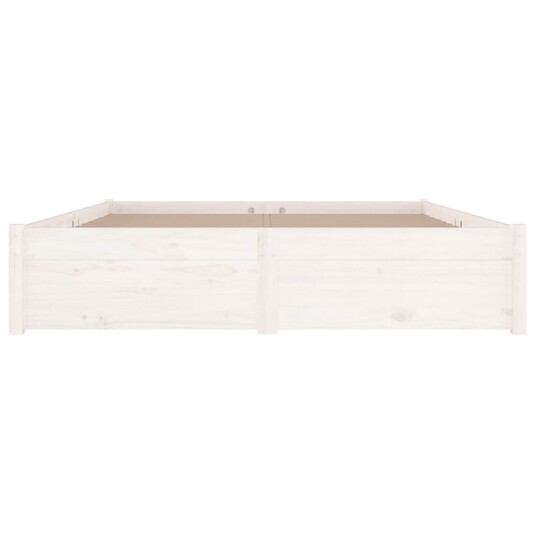 vidaXL Sengeramme med skuffer hvit 140x190 cm