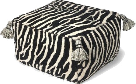 Zebra sittepuff svart/hvit