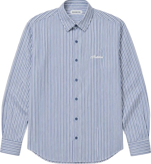 Prohibited Rewind Dress Shirt   Blue   XL