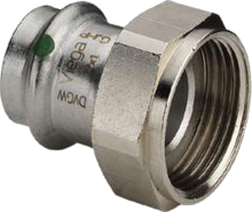 5 stk 18 mm x 1/2" Sanpress Inox koblingskobling