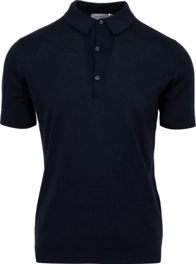 John Smedley Adrian Slim Fit Sea Island Polo Navy John Smedley Adrian Slim Fit Sea Island Polo Navy