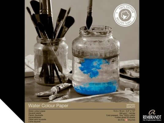 Rembrandt Watercolour Paper 100% Cotton | 13.5 X 18 Cm 300 G 20 Sheets