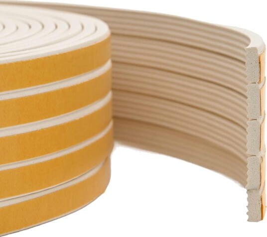 vidaXL Selvklebende vindusforsegling Hvit 8 x 3 mm 50 m EPDM Skum
