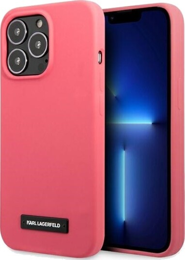 Karl Lagerfeld Mobildeksel til iPhone 13 Pro Max Fuchsia Silikonplakett
