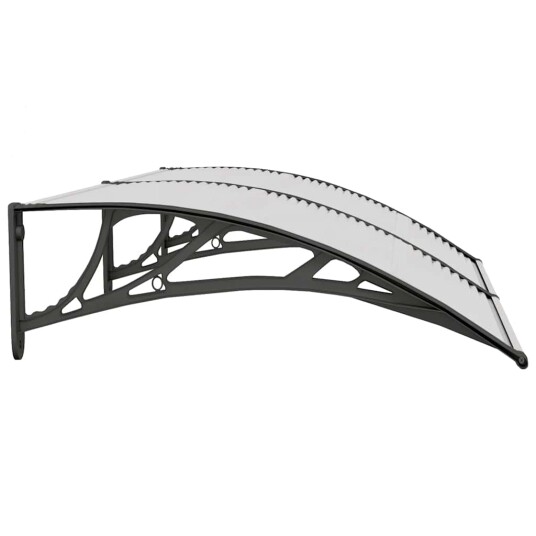 vidaXL Skjermtak svart og gjennomsiktig 150x80 cm polykarbonat