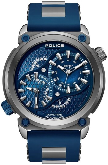 Police Herreklokke PEWGM0071803 Boa Blå/Gummi Ø48 mm