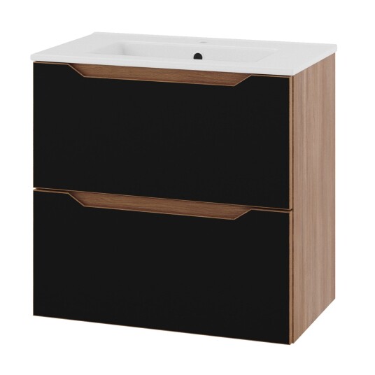 Linn Bad Emma Smal D35cm Servantskap Svart Matt / 60cm