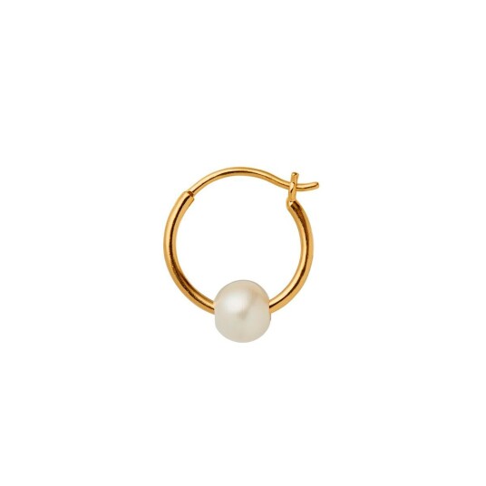 Stine A Jewelry Big Pearl Berrie Hoop Gullfarge 16 mm