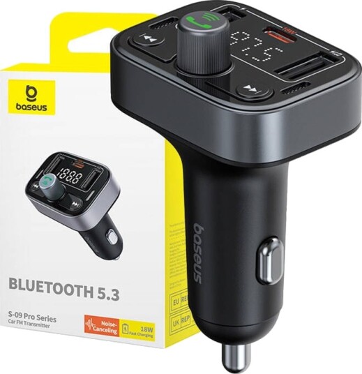 Baseus Sup0003754 Digitalt Fm 87,5 108 Mhz Led Bluetooth Cigartenner/Lighter Baseus Sup0003754 Digitalt Fm 87,5 108 Mhz Led Bluetooth Cigartenner/Lighter