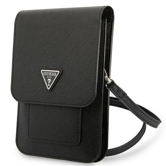 Guess Håndveske Svart Saffiano Triangle for Dame og Herre med PC-Bagasje Guess Håndveske Svart Saffiano Triangle for Dame og Herre med PC-Bagasje