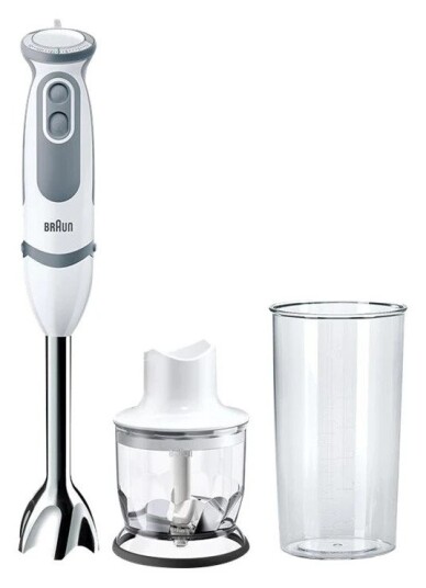 Braun MultiQuick 9 MultiQuick 5 Vario MQ 5220 WH 0,6 l Stav Mikser 1000 W GrÃ¥ Rustfritt stÃ¥l Hvit