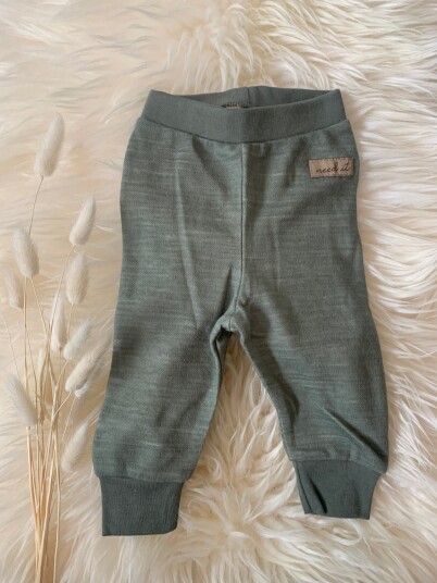Need It   Leggings i ull/bambus "Digg" Skjønn Grø