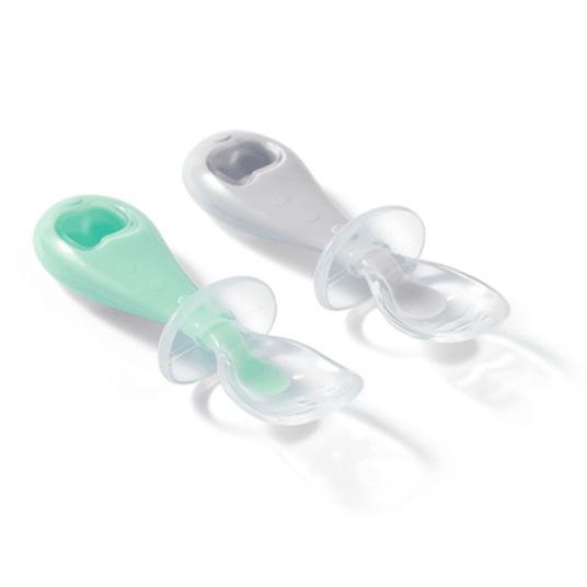 Babyono Silikon Spiseskje 2 pk Grå/Grønn Babyono Silikon Spiseskje 2 pk Grå/Grønn