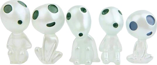 5x Glow in the dark minifigurer Kodama