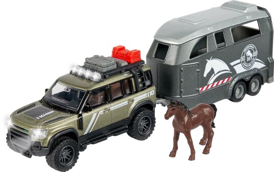 Majorette Land Rover with horse trailer toy vehicle