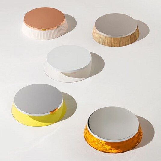FLOS Bon Jour T Bordlampe Krom/Soft Stue 41 Metallisk