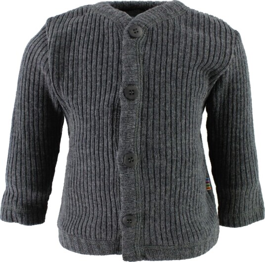 Joha Ull Rib Grågrå Cardigan 100 Joha Ull Rib Grågrå Cardigan 100