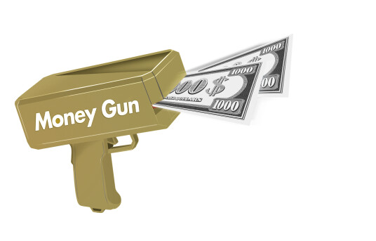 Pocket Money Money Gun Incl. Paper Money 100 pcs 570305 Pocket Money Money Gun Incl. Paper Money 100 pcs 570305