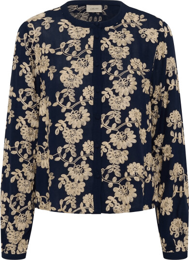 Cream Crruby Blouse Navy 34