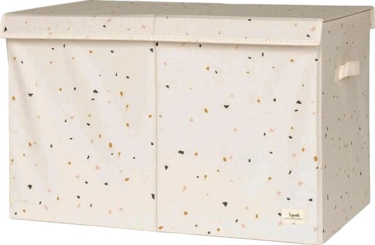 3 Sprouts Oppbevaringsboks M. Lokk 63x38x39 Cm Terrazzo/Krem Onesize Oppbevaring Beige