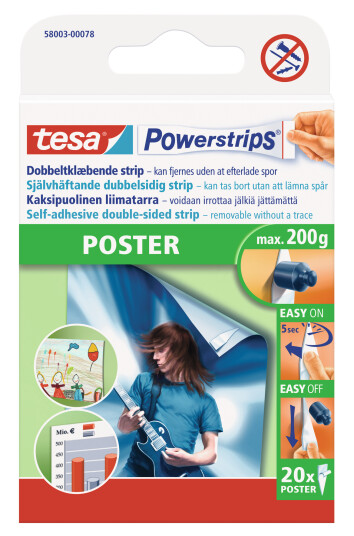 Estancia Tesa Selvklebende Strips - 20-Pack Estancia Tesa Selvklebende Strips - 20-Pack