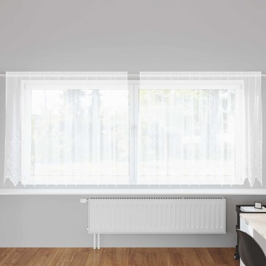 Gardiner med gardiner Hvit 500x100cm Polyester