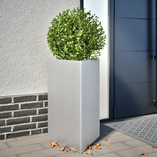 Plantekasser 2 stk trekantet 50x43x75 cm galvanisert stål